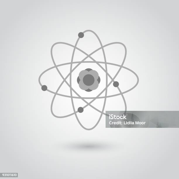 Atom Icon Stock Illustration - Download Image Now - Abstract, Atom, Built Structure