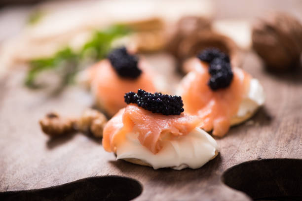 istock Canapes with smoked salmon and caviar 931018650