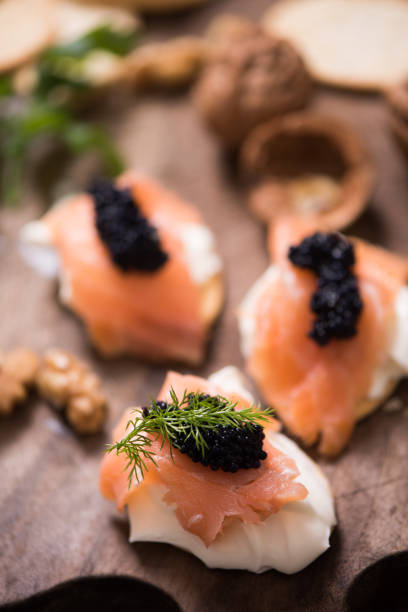 istock Canapes with smoked salmon and caviar 931018820