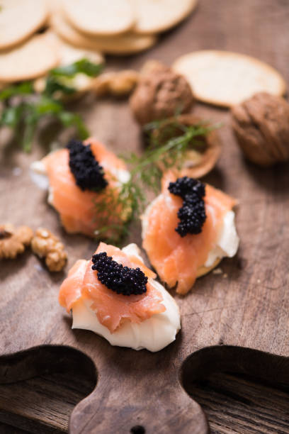 istock Canapes with smoked salmon and caviar 931019070
