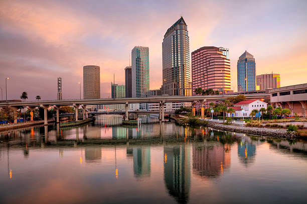 istock Sunrise with Tampa skyline 93102067