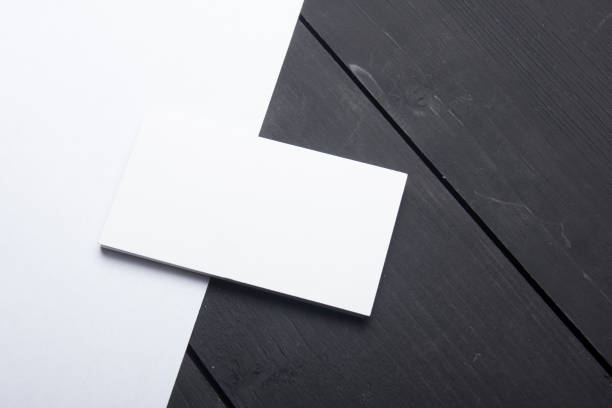 istock Business cards Mockup on color background. Flat Lay. copy space for text 931021866