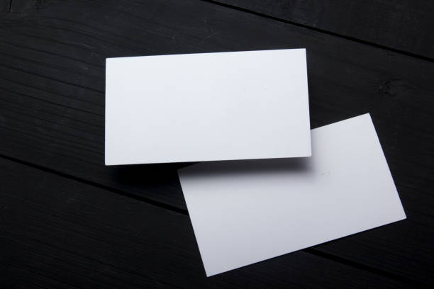 istock Business cards Mockup on color background. Flat Lay. copy space for text 931021908