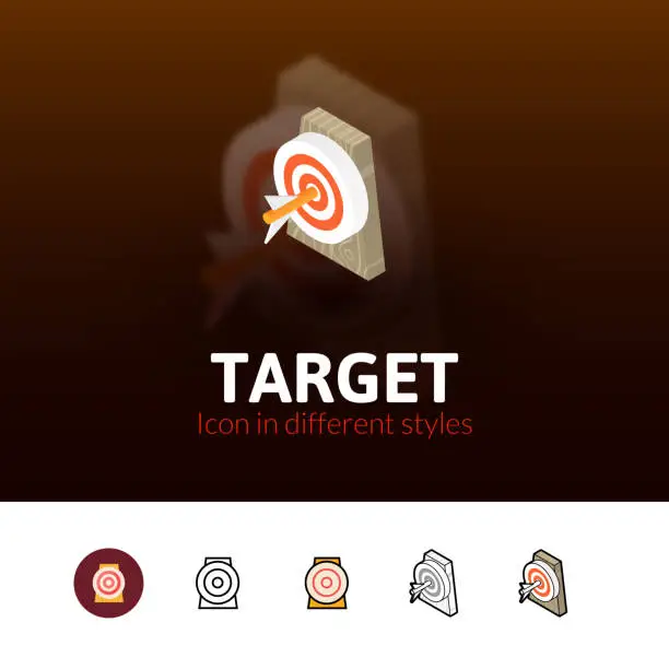 Vector illustration of Target icon in different style