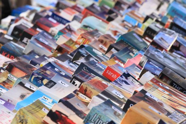 istock Paperback books on a market stall 931037332