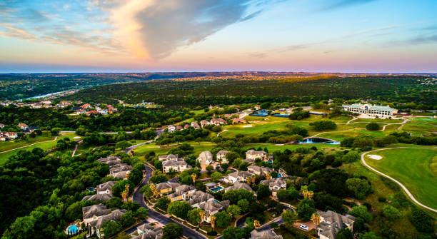 sunset - town home imagens e fotografias de stock