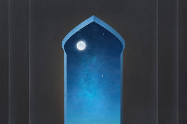 istock Moonlight with sky full of stars at night 931040642