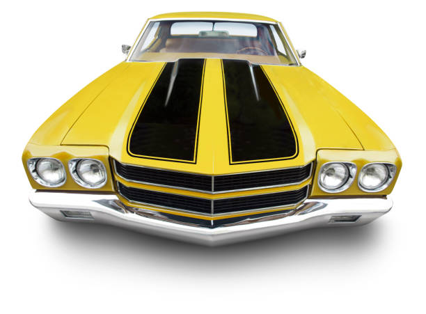 istock Yellow Muscle Car from 1969 931042066