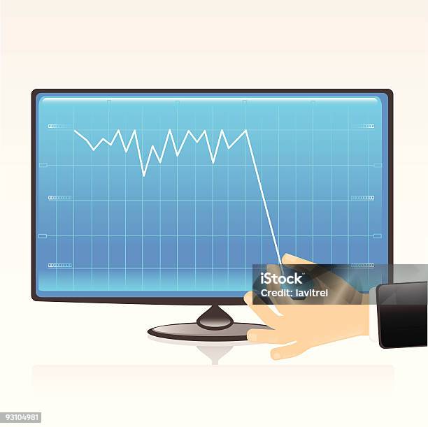 Bancarotta Financial Report - Immagini vettoriali stock e altre immagini di Affari - Affari, Andare giù, Azioni e partecipazioni