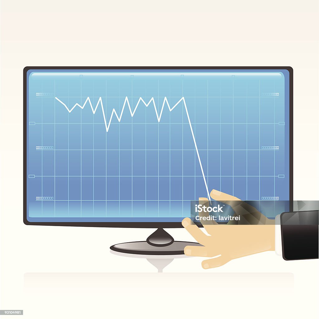 파산 -financial 보고서 - 로열티 프리 개념 벡터 아트