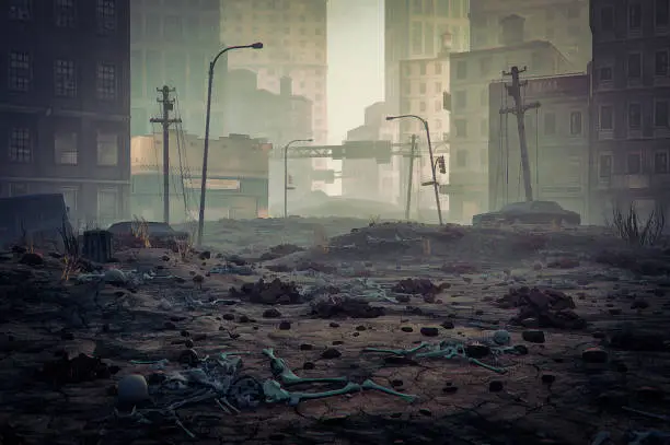 Photo of Post apocalypse destroyed city street