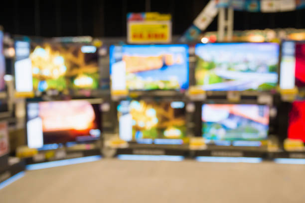 istock eletronic department store with bokeh blurred background 931051114