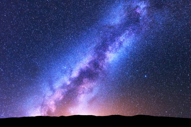 istock Milky Way ant stars. Space. Scenic night landscape 931058560