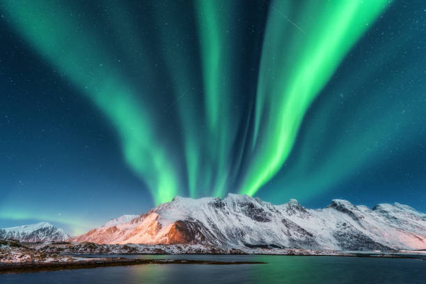 istock Aurora borealis. Lofoten islands, Norway. Aurora 931058564