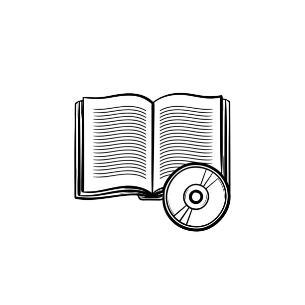 ilustrações de stock, clip art, desenhos animados e ícones de audiobook hand drawn sketch icon - pile of newspapers audio