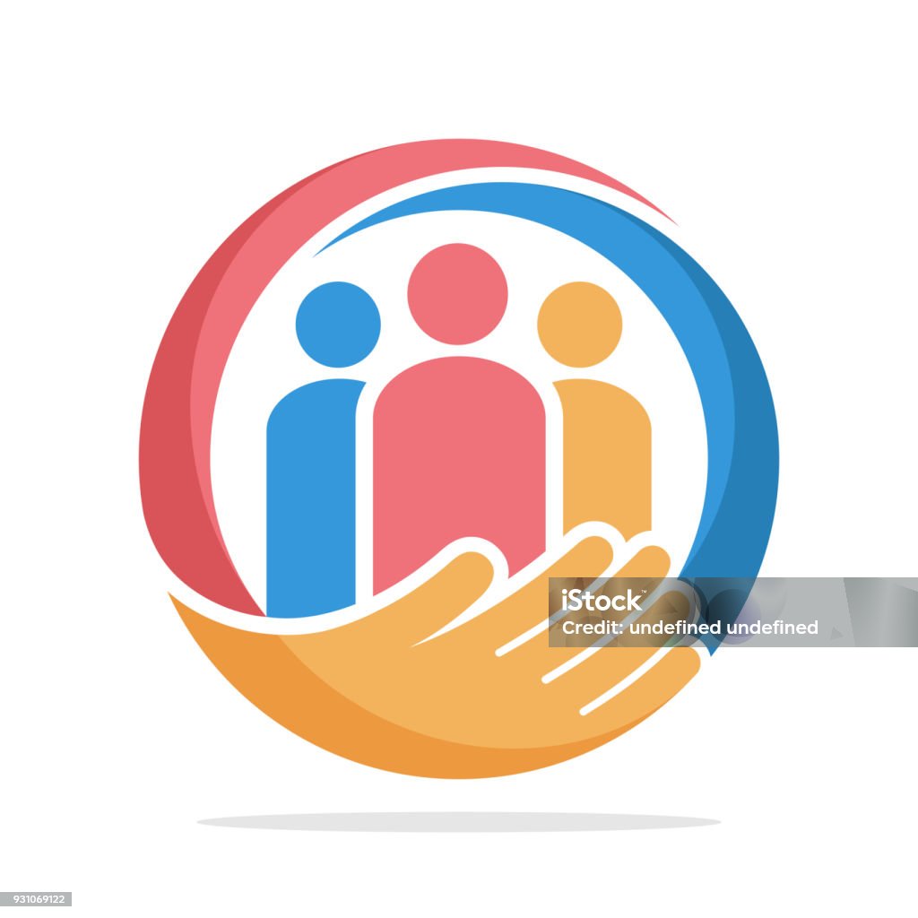 icon  with the concept of family care, care about humanity Logo stock vector