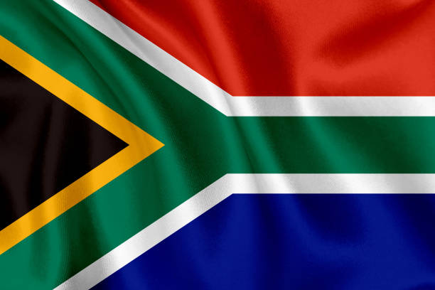 áfrica do sul bandeira acenando fundo - south african flag flag africa south africa - fotografias e filmes do acervo