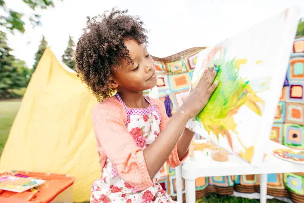 Photo of Outdoor art lesson for kids