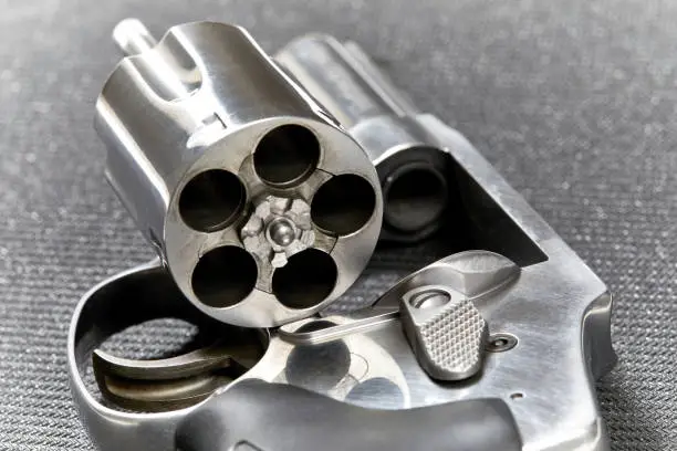 Photo of Revolver with Cylinder Open