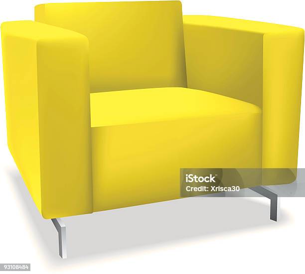 현대적이다 옐로우 의자 0명에 대한 스톡 벡터 아트 및 기타 이미지 - 0명, 노랑, 디자인