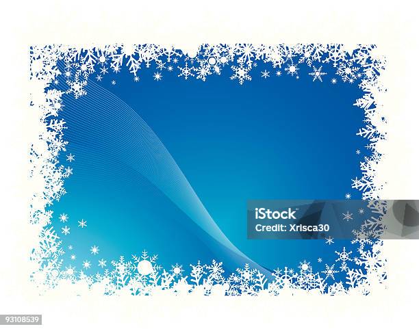 Fundo De Natal De Flocos De Neve - Arte vetorial de stock e mais imagens de Abstrato - Abstrato, Apresentação Digital, Arte