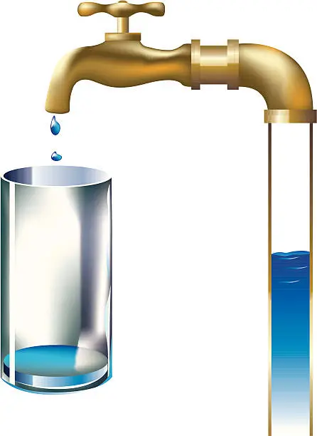 Vector illustration of faucet