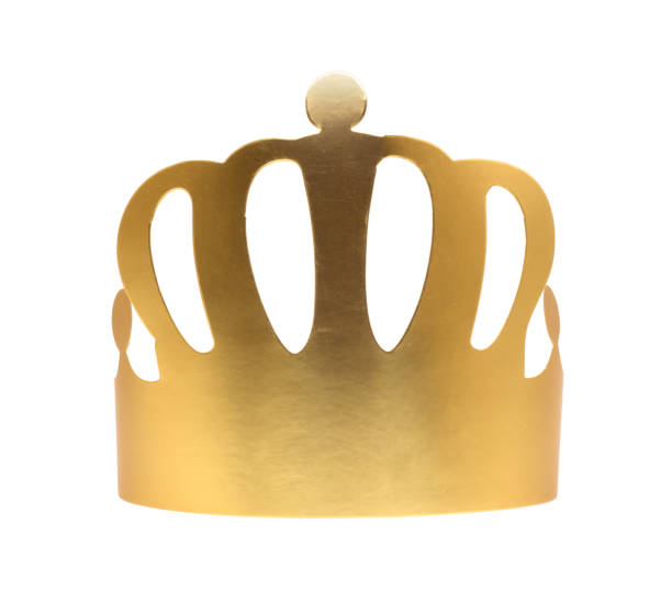 istock Golden  Birthday crowns isolated on white background. 931086066