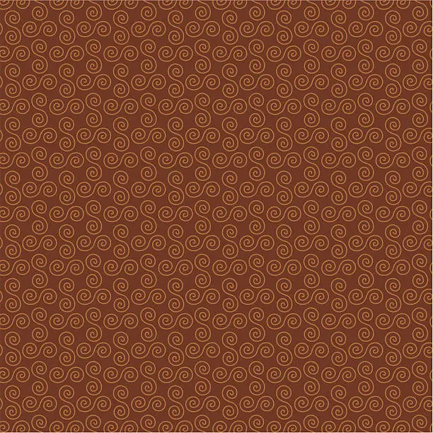 Vector illustration of brown swirl background pattern