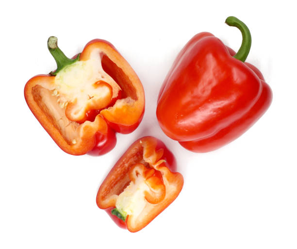 istock Fresh juicy peppers isolated on a white background. 931100052