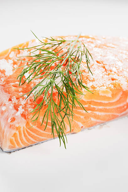 Salt cured salmon  gravad stock pictures, royalty-free photos & images