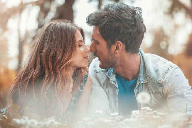 istock Young couple kissing 931113672