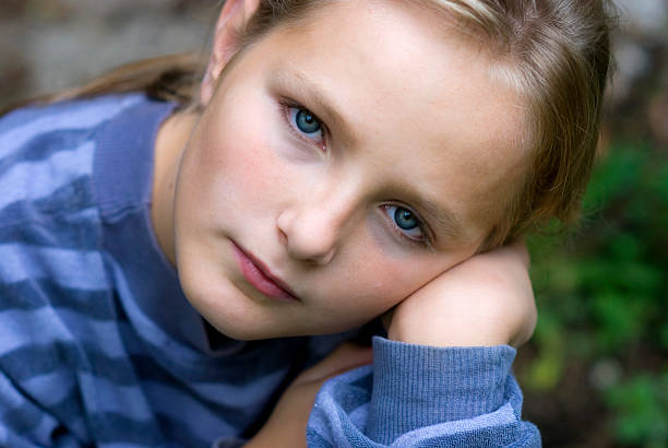 istock Little seriou girl 93112043