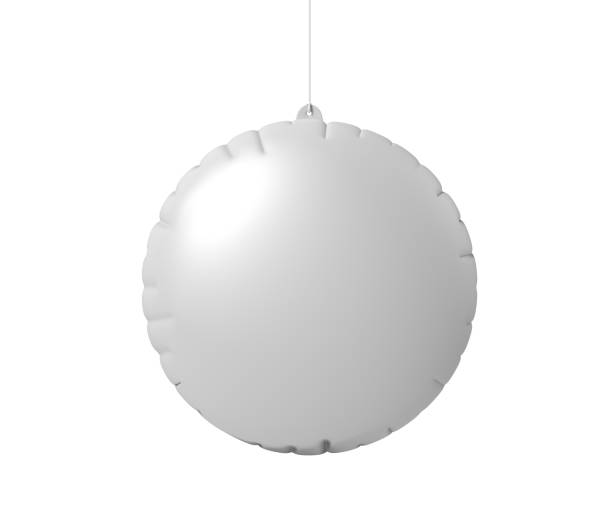 en blanco publicidad a pvc inflable promocional dangler y colgante globo de aire para la presentación de diseño. ilustración de render 3d. - inflable fotografías e imágenes de stock