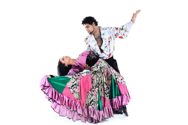istock professional dance couple in a Gypsy costume perform folk dance 931126652