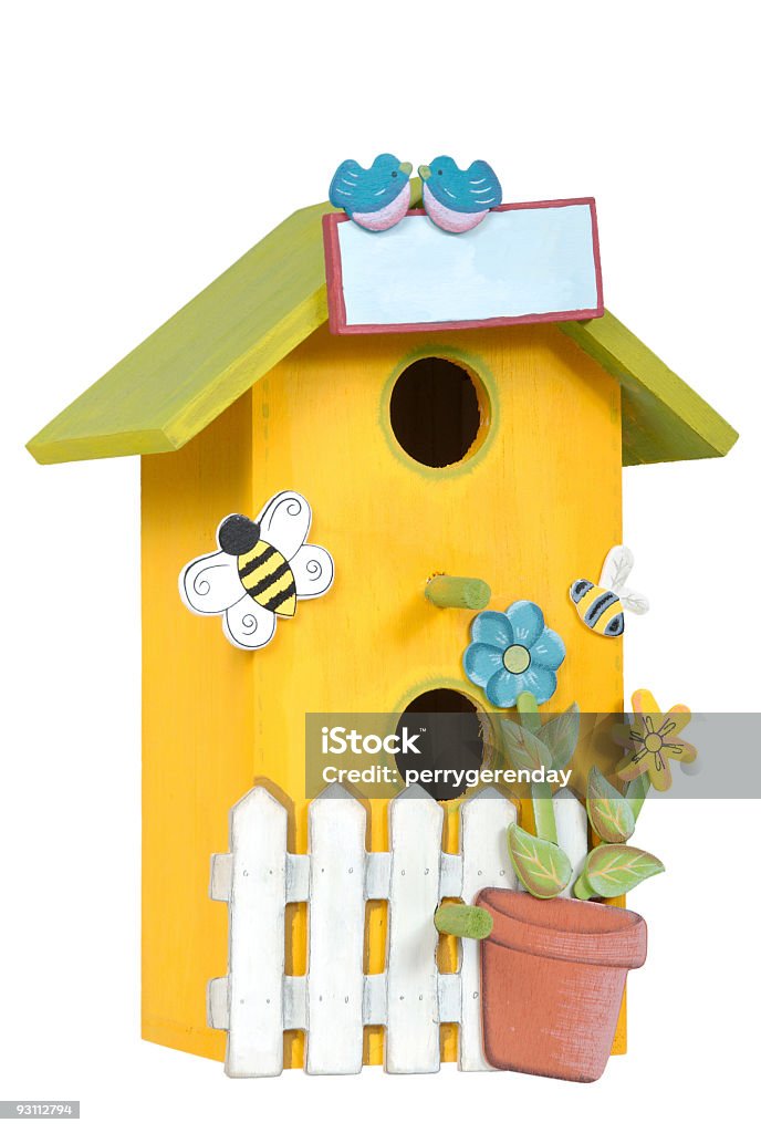 Hand Painted Wooden Craft Bird House - Royalty-free Ahşap Stok görsel