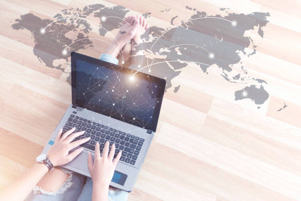 istock Young people using computer payments online shopping and icon customer network connection on screen.Smart technology E-commerce Internet Global Marketing Purchasing Plan and Internet Banking Concept. 931129646