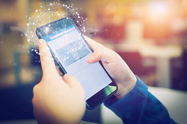 istock Business people hands holding smartphone with smart connection technology icons. Online business or E-commerce. 931130466