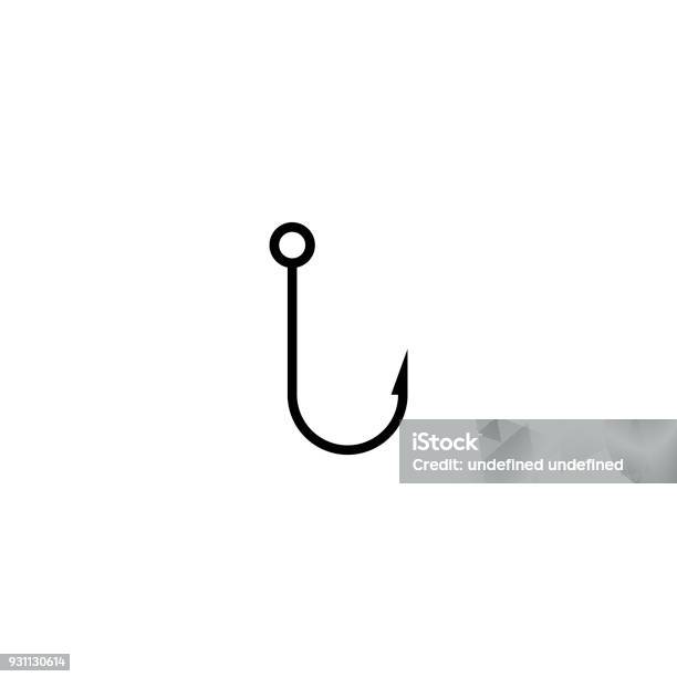 Fishing Hook Icon Stock Illustration - Download Image Now - Fishing Hook, Icon Symbol, Cartoon