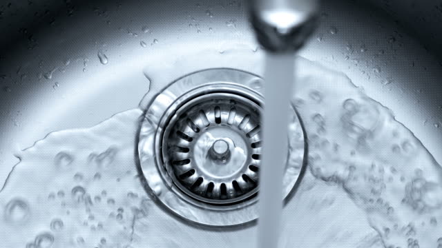 Water down a sink drain
