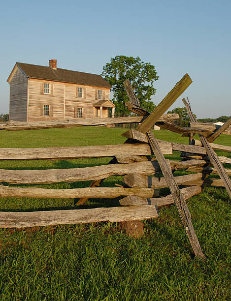 istock Split rail fence at Manassas battlefield 93113581