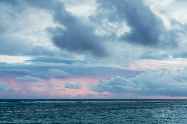 Scenic landscape view of Indian  ocean at sunset, Bali, Indonesia