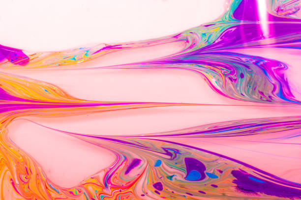 istock Traditional Ottoman Turkish marbling art patterns on colorful background 931137012