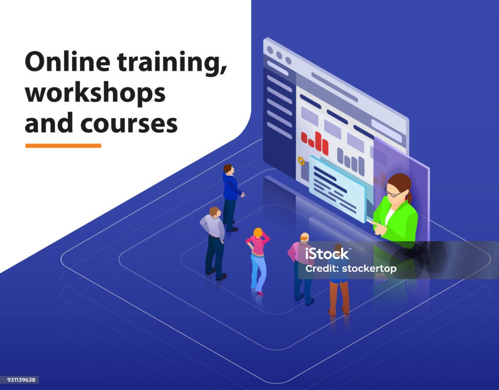 Training Visualization Online Training Workshops And Courses Visualization Flat 3d Web ...