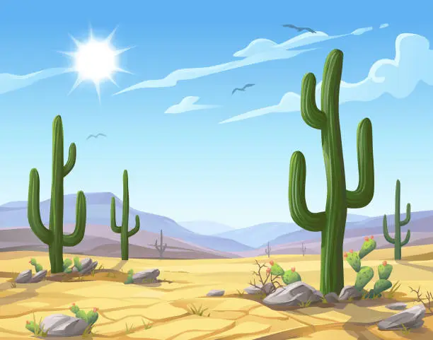 Vector illustration of Desert Landscape