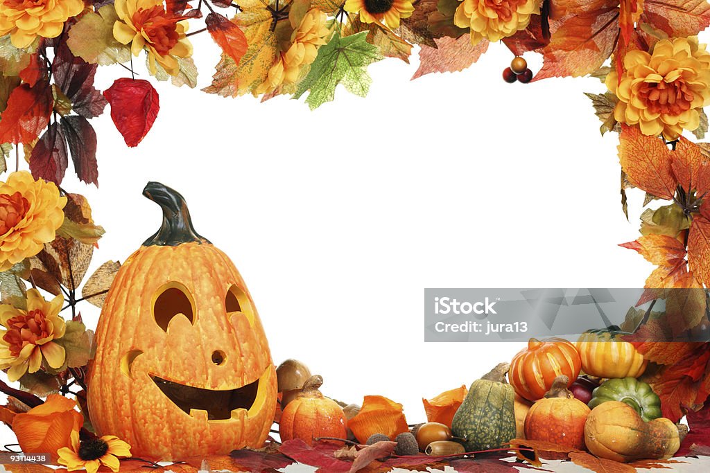 Halloween decorazioni. - Foto stock royalty-free di Foglia rossa