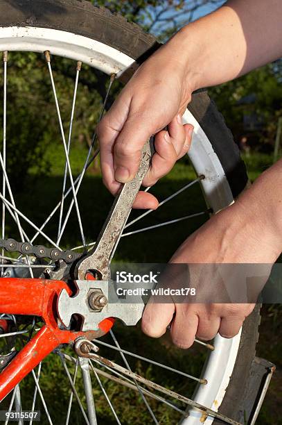 Reparación De Bicicleta Foto de stock y más banco de imágenes de Acero - Acero, Agarrar, Bicicleta