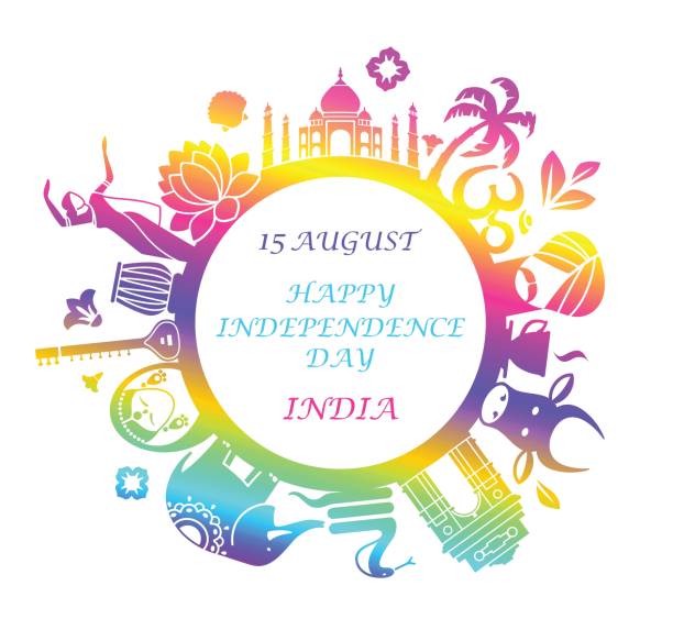 symbol der unabhängigkeitstag indiens - india indian culture traditional culture dancing stock-grafiken, -clipart, -cartoons und -symbole