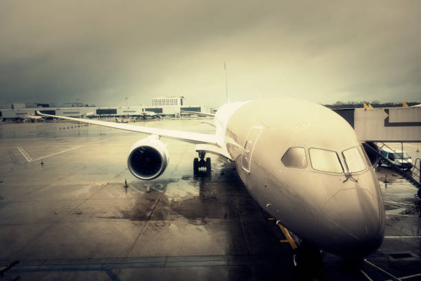 Passenger aircraft at the airport