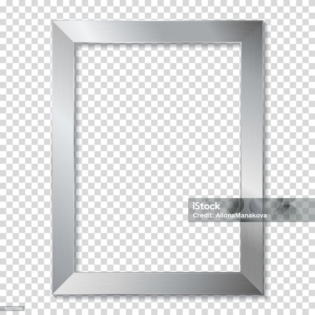 Metal frame, isolaterd. Border - Frame stock vector