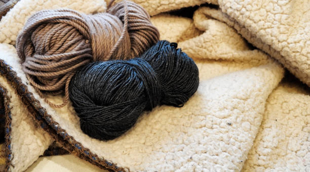 istock Yarn and knitting needles on the table in the room 931184250